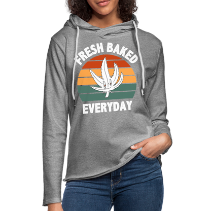 Fresh Baked Everyday Lightweight Terry Hoodie - heather gray