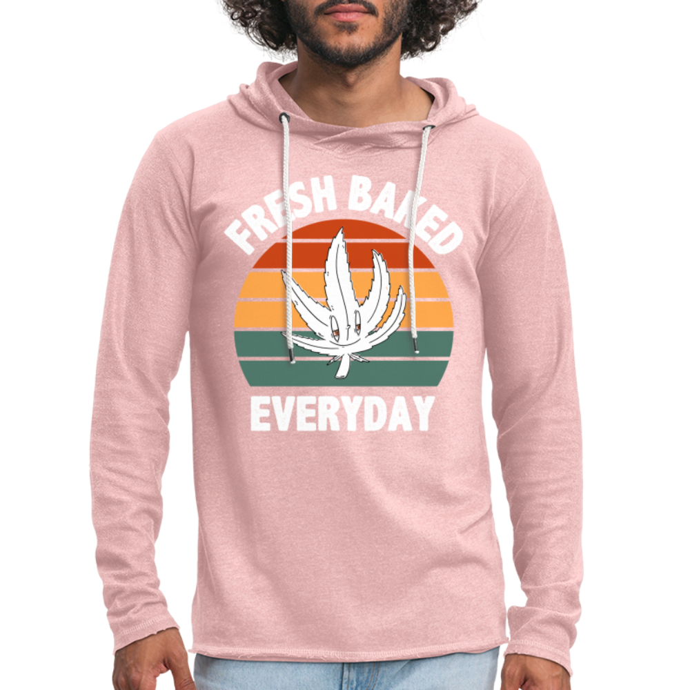 Fresh Baked Everyday Lightweight Terry Hoodie - cream heather pink