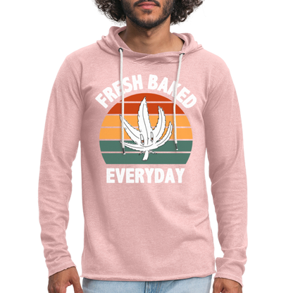 Fresh Baked Everyday Lightweight Terry Hoodie - cream heather pink