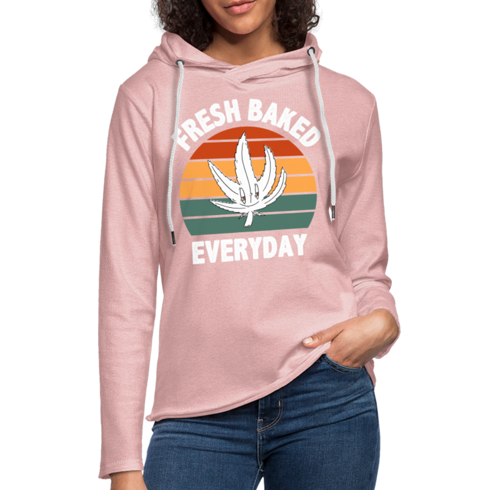 Fresh Baked Everyday Lightweight Terry Hoodie - cream heather pink