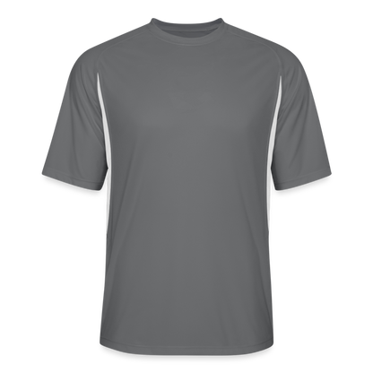 Customize Men’s Cooling Performance Color Blocked Jersey w/ 30+ UPF for UV Protection - dark gray/white