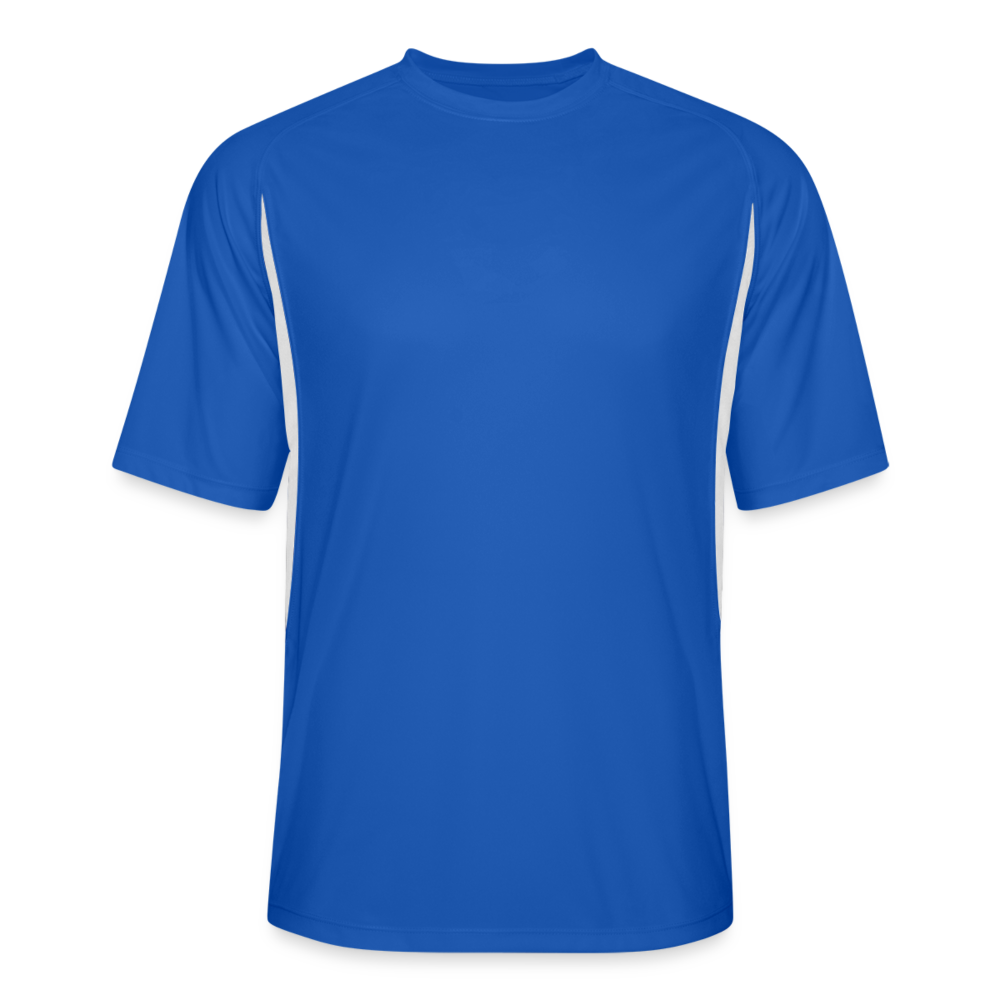 Customize Men’s Cooling Performance Color Blocked Jersey w/ 30+ UPF for UV Protection - royal/white