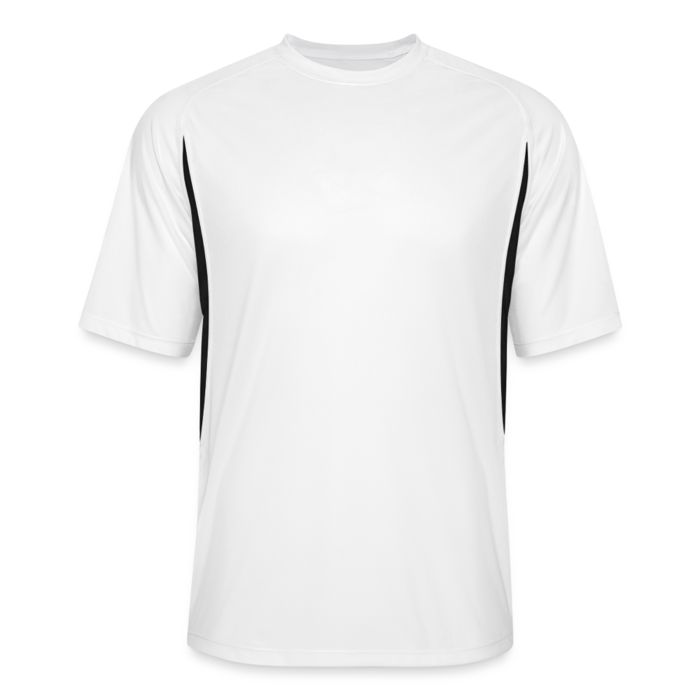 Customize Men’s Cooling Performance Color Blocked Jersey w/ 30+ UPF for UV Protection - white/black