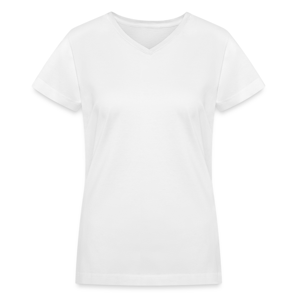 Customize Women's V-Neck T-Shirt | LAT 3507 - white