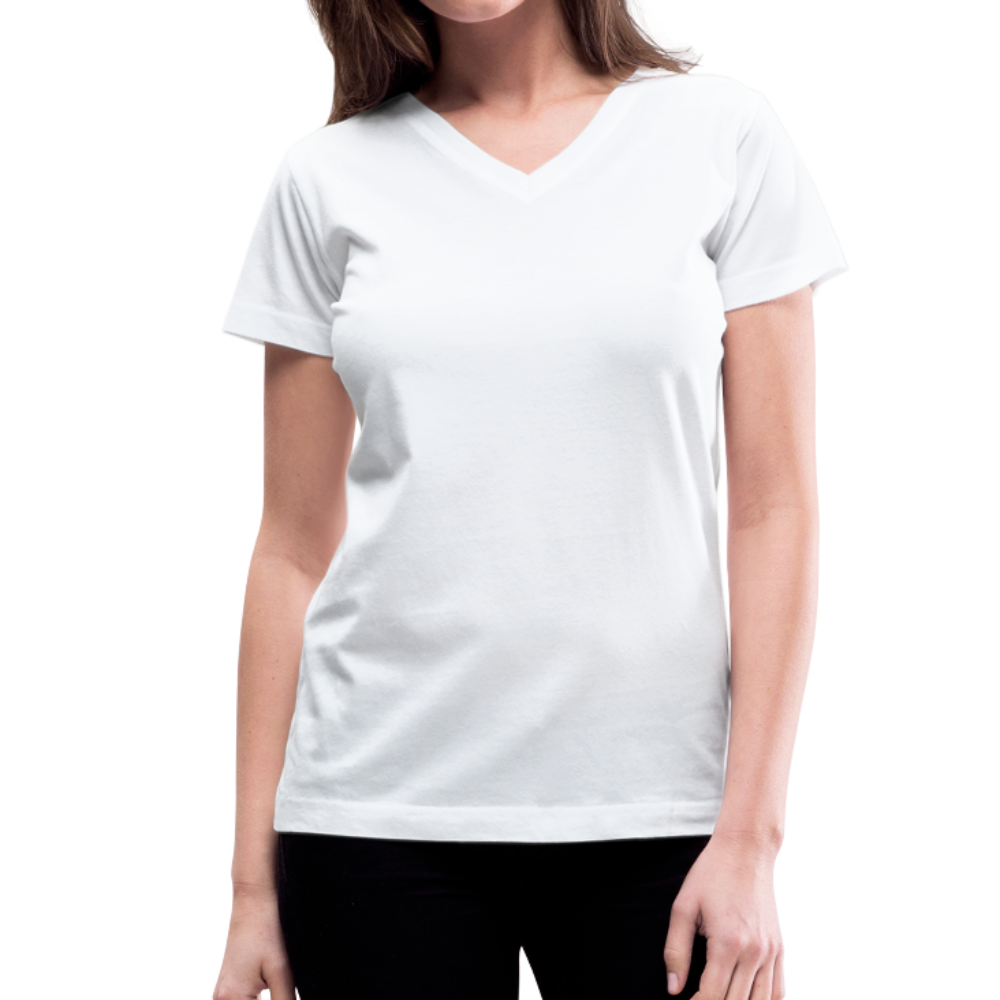 Customize Women's V-Neck T-Shirt | LAT 3507 - white