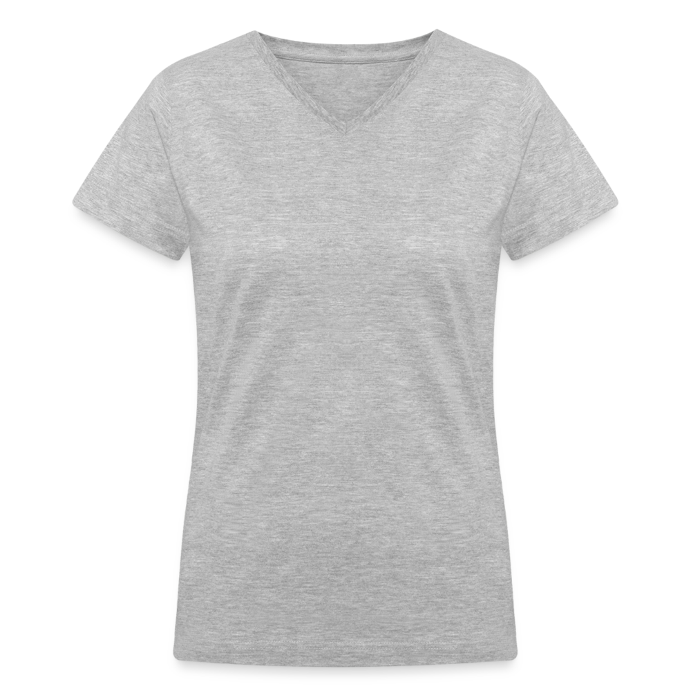 Customize Women's V-Neck T-Shirt | LAT 3507 - gray