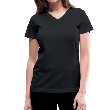 Customize Women's V-Neck T-Shirt | LAT 3507 - black