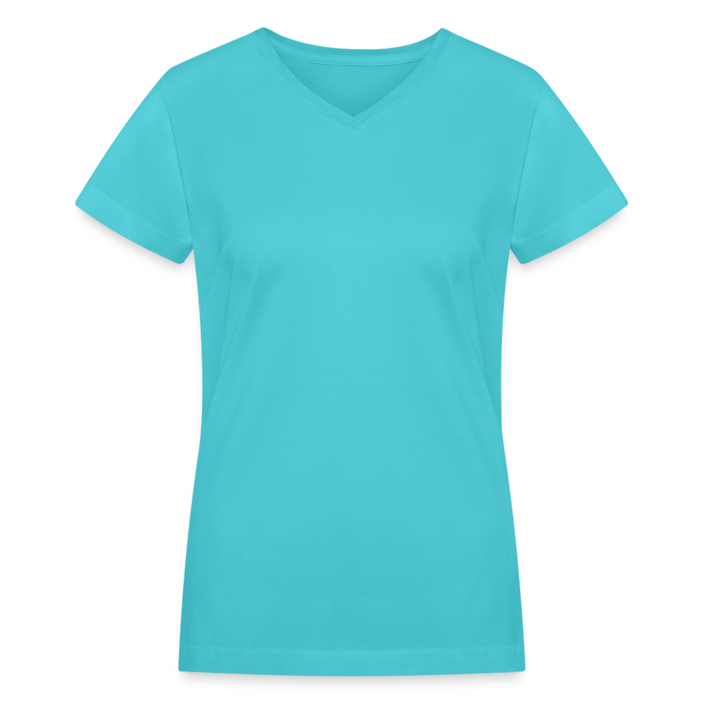 Customize Women's V-Neck T-Shirt | LAT 3507 - aqua