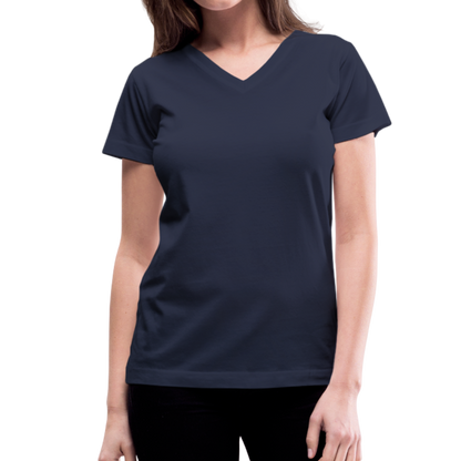 Customize Women's V-Neck T-Shirt | LAT 3507 - navy