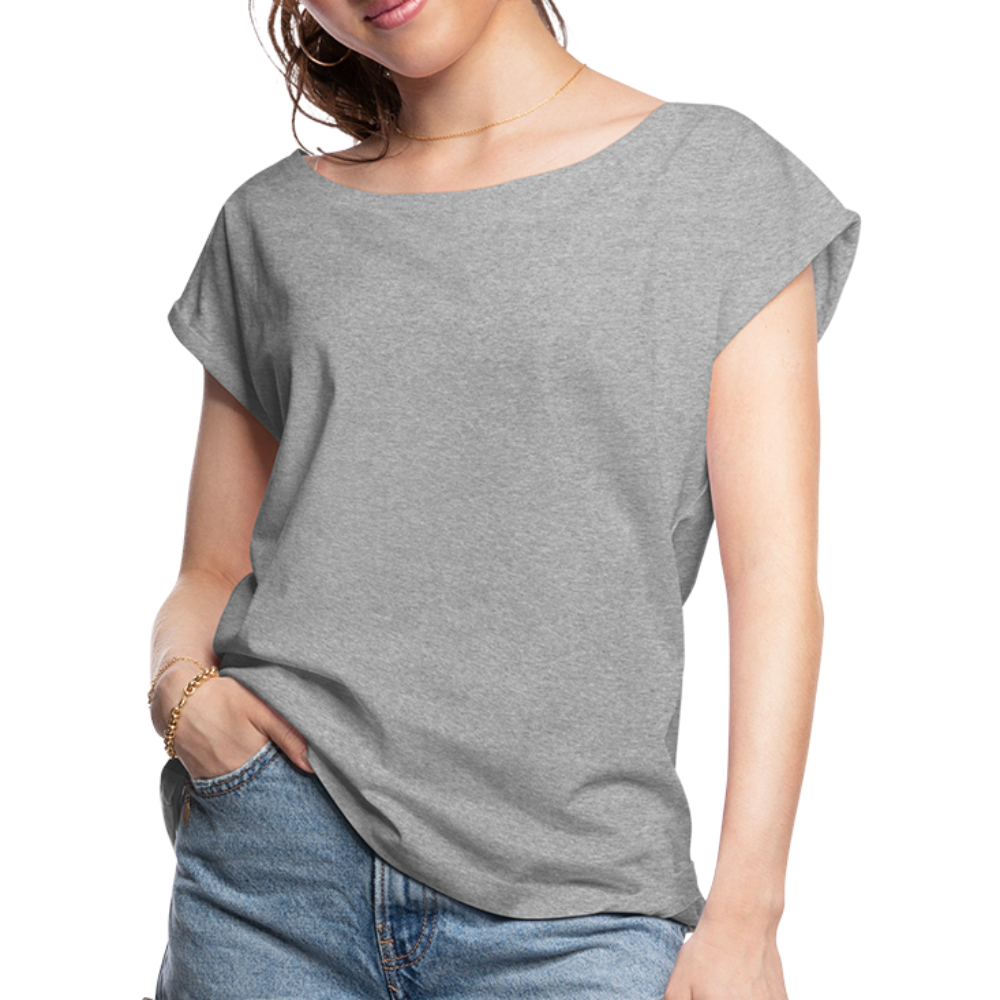 Customize Women's Roll Cuff T-Shirt | Spreadshirt 943 - heather gray