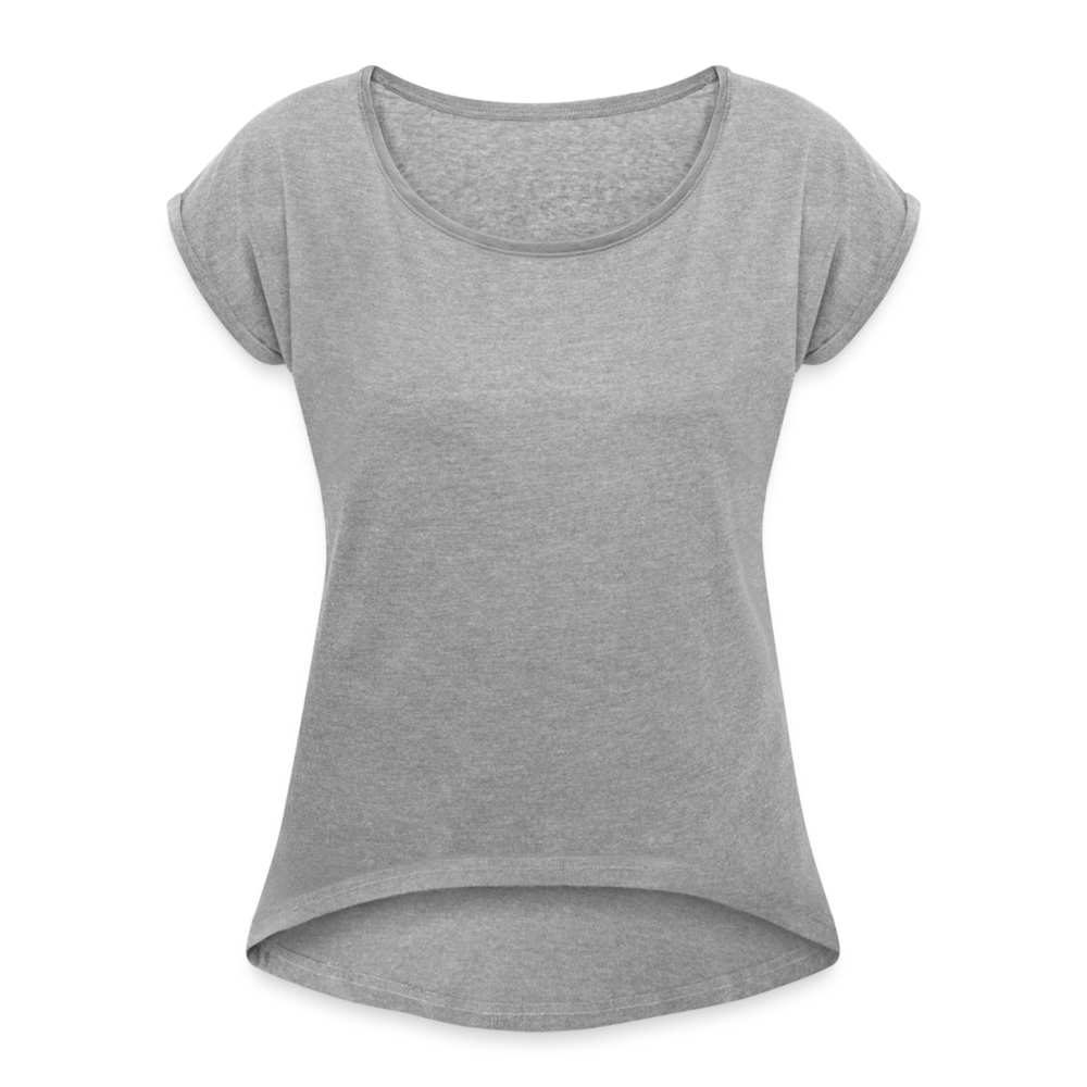 Customize Women's Roll Cuff T-Shirt | Spreadshirt 943 - heather gray