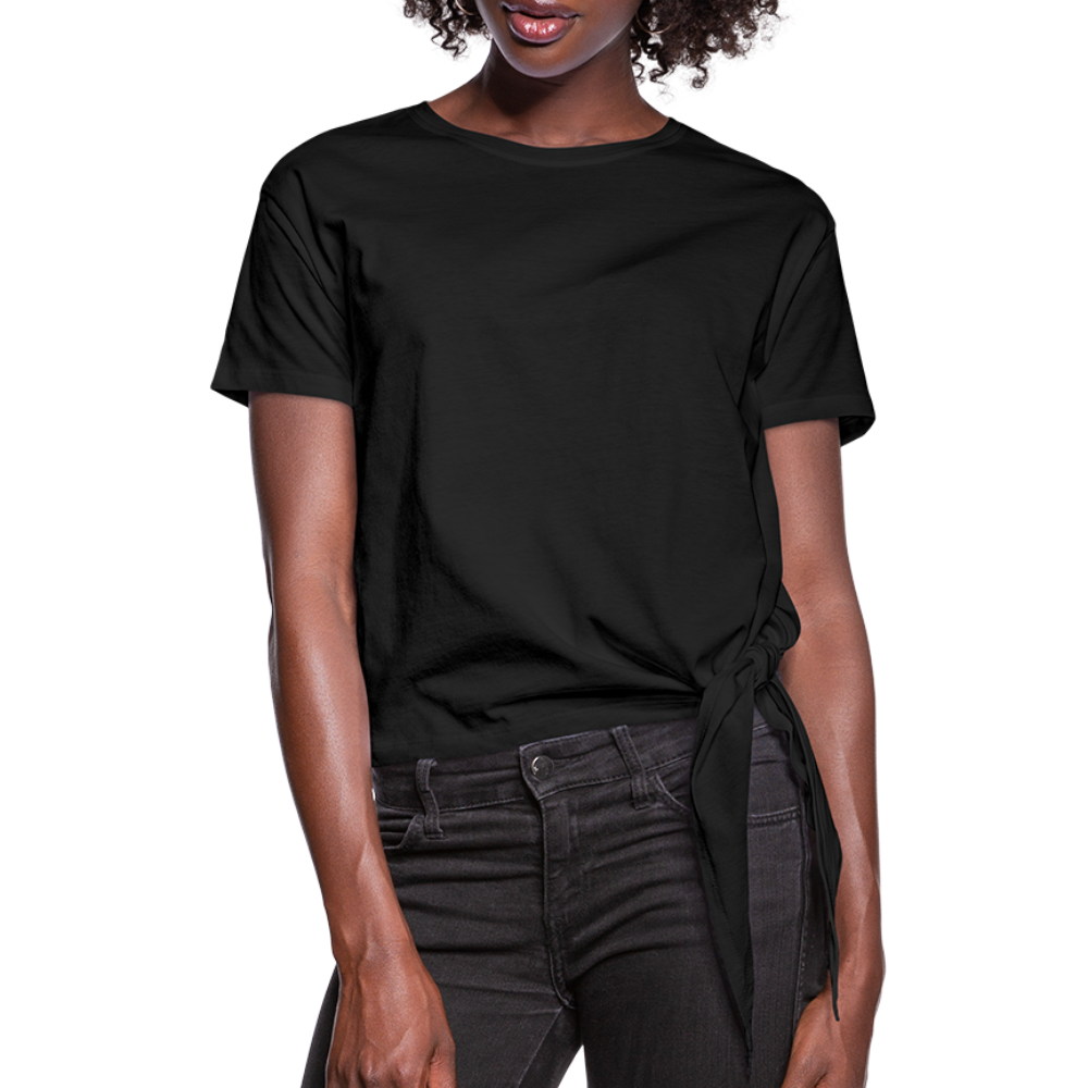 Customize Women's Knotted T-Shirt | Spreadshirt 1404 - black