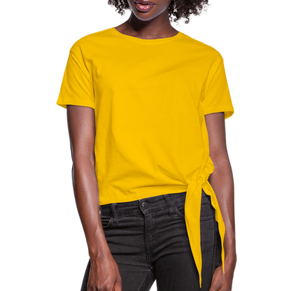 Customize Women's Knotted T-Shirt | Spreadshirt 1404 - sun yellow