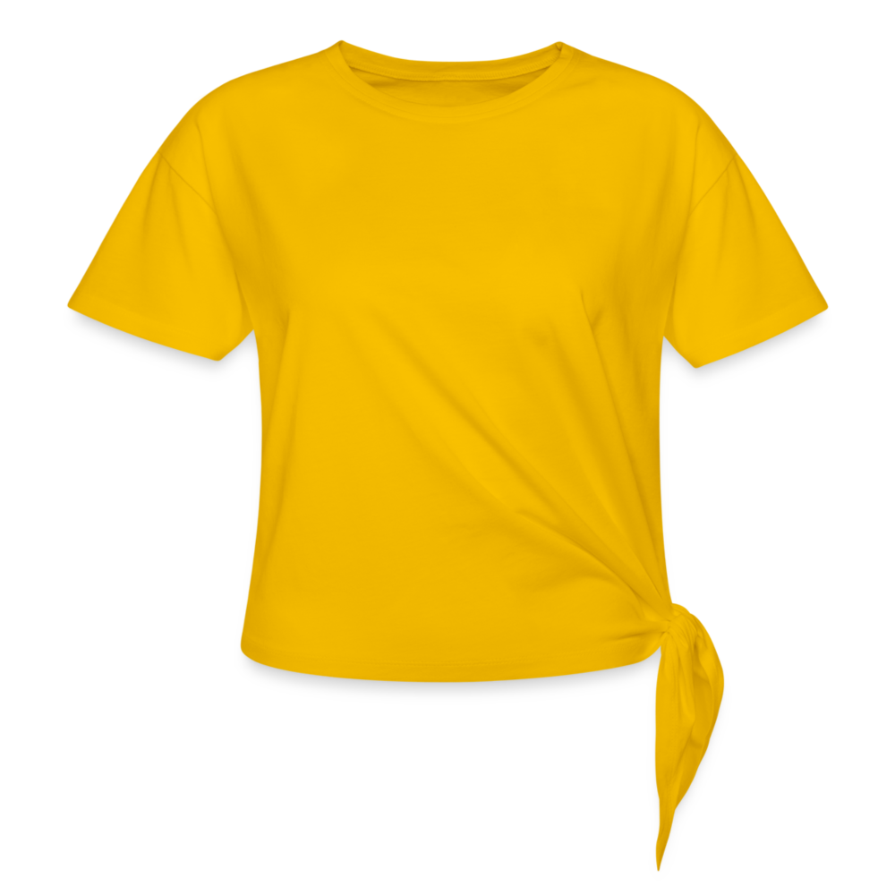 Customize Women's Knotted T-Shirt | Spreadshirt 1404 - sun yellow