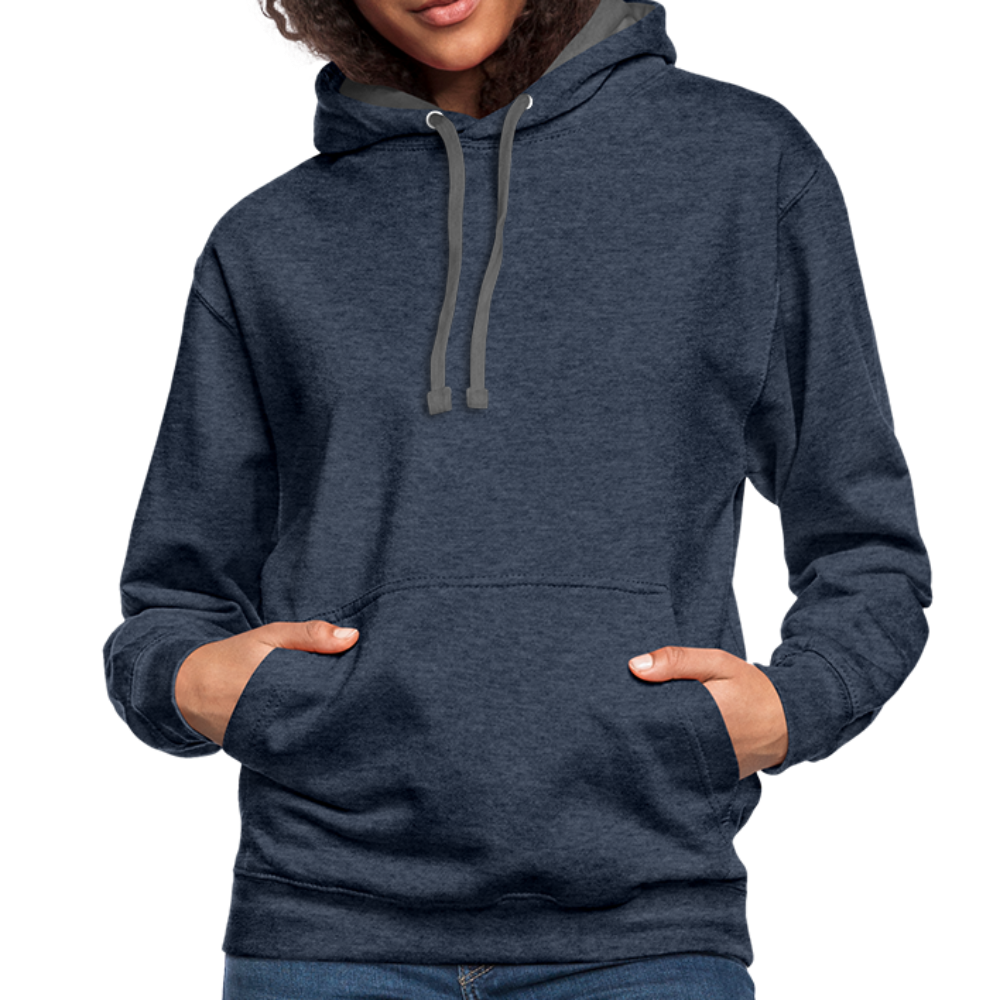 Customize Unisex SofSpun® Hooded Sweatshirt | Fruit of the Loom SF76R - indigo heather/asphalt