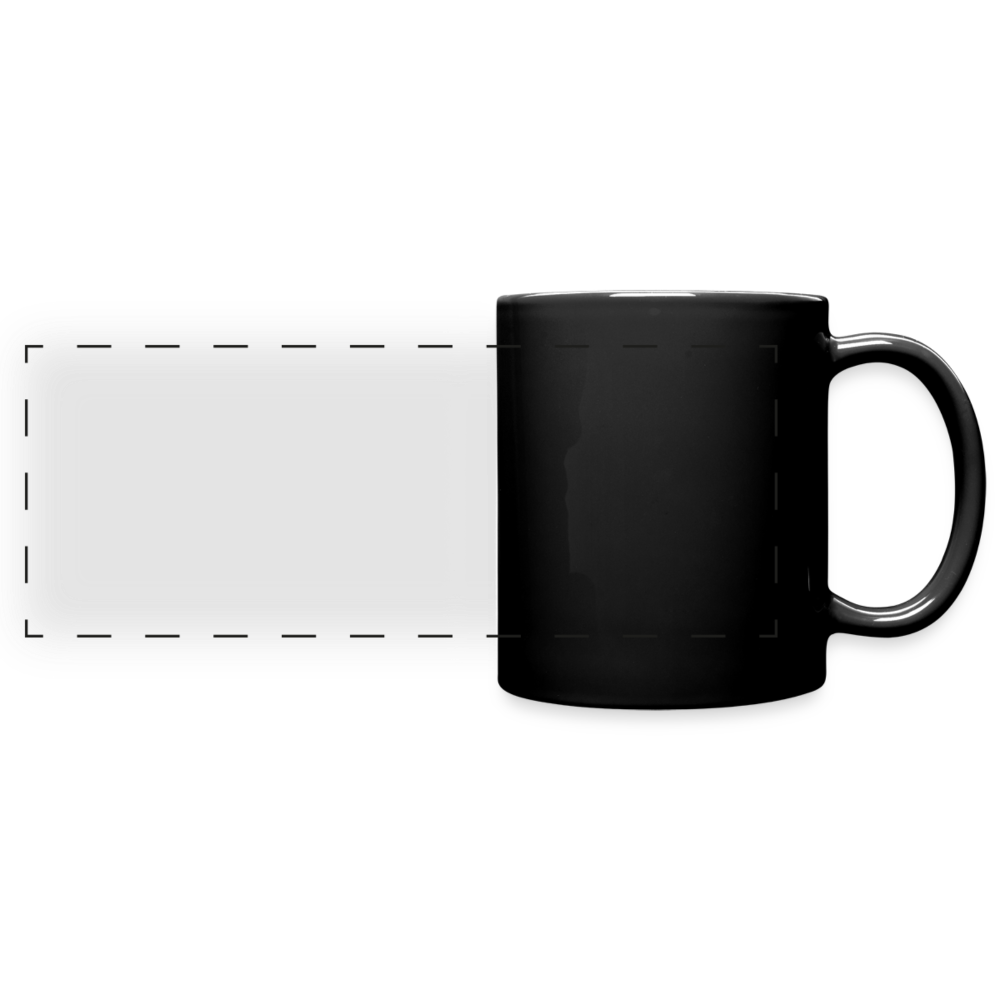 Customize 11oz Panoramic Black Ceramic Mug - black