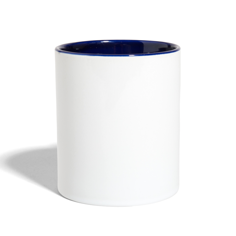Customize 11oz Contract White Ceramic Mug - white/cobalt blue