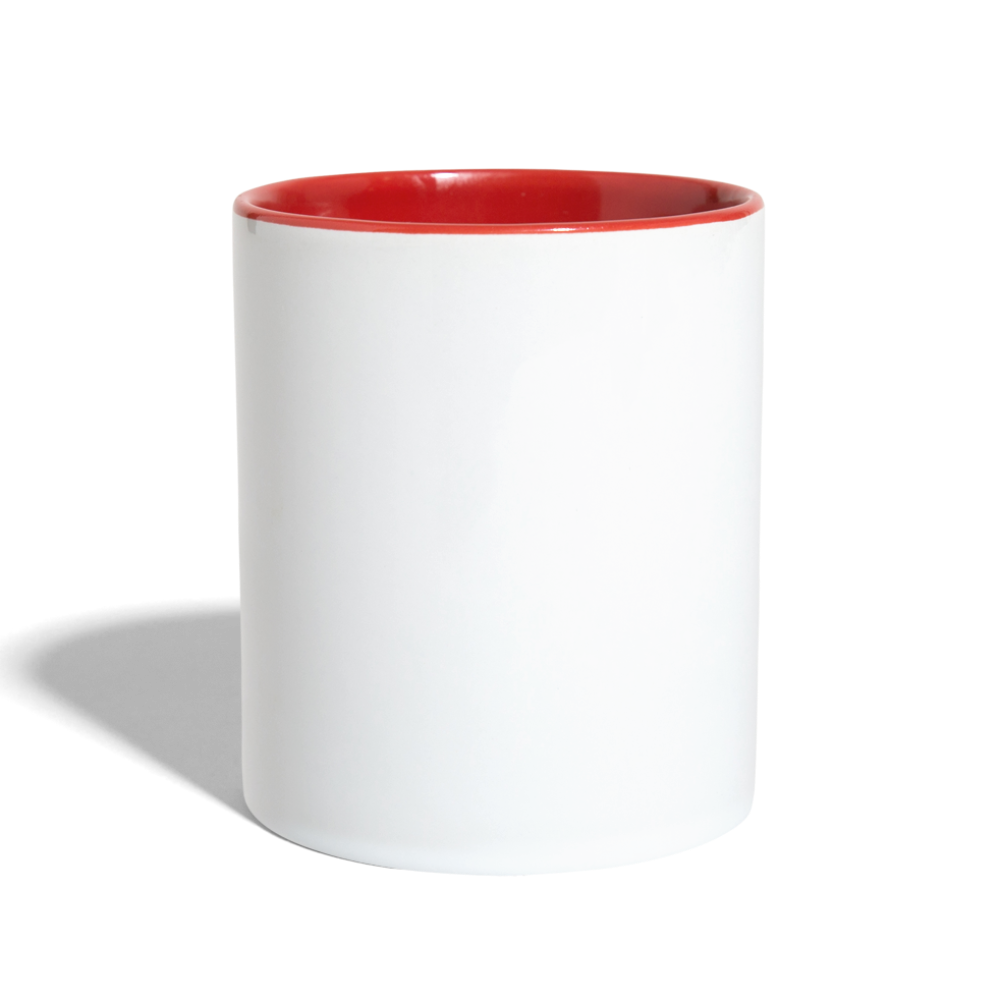 Customize 11oz Contract White Ceramic Mug - white/red