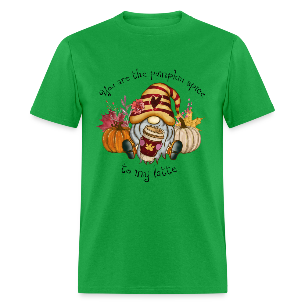 You Are The Pumpkin Spice To My Latte T-Shirt - bright green