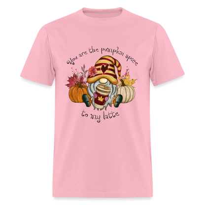 You Are The Pumpkin Spice To My Latte T-Shirt - pink