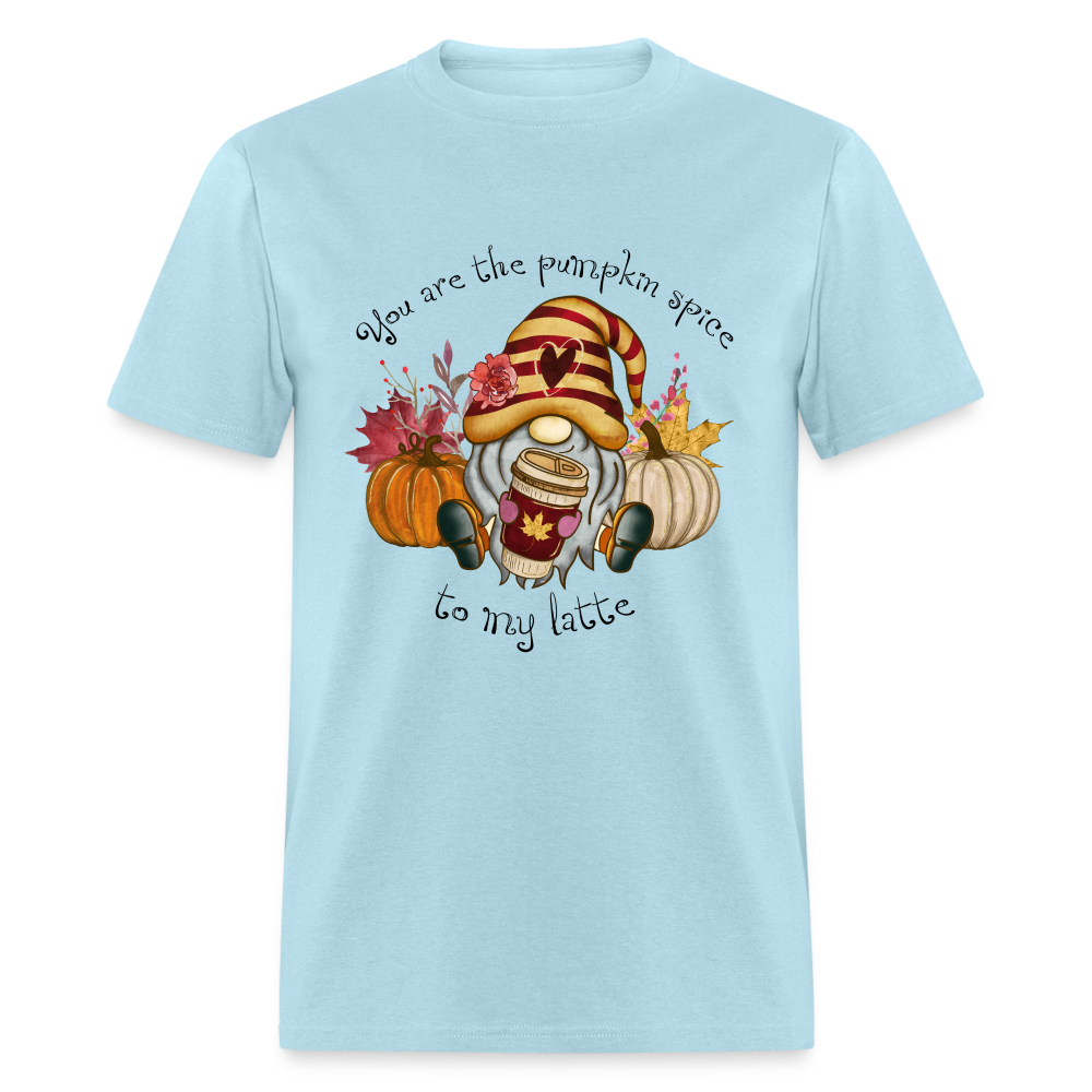 You Are The Pumpkin Spice To My Latte T-Shirt - powder blue