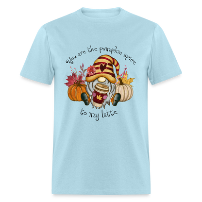 You Are The Pumpkin Spice To My Latte T-Shirt - powder blue