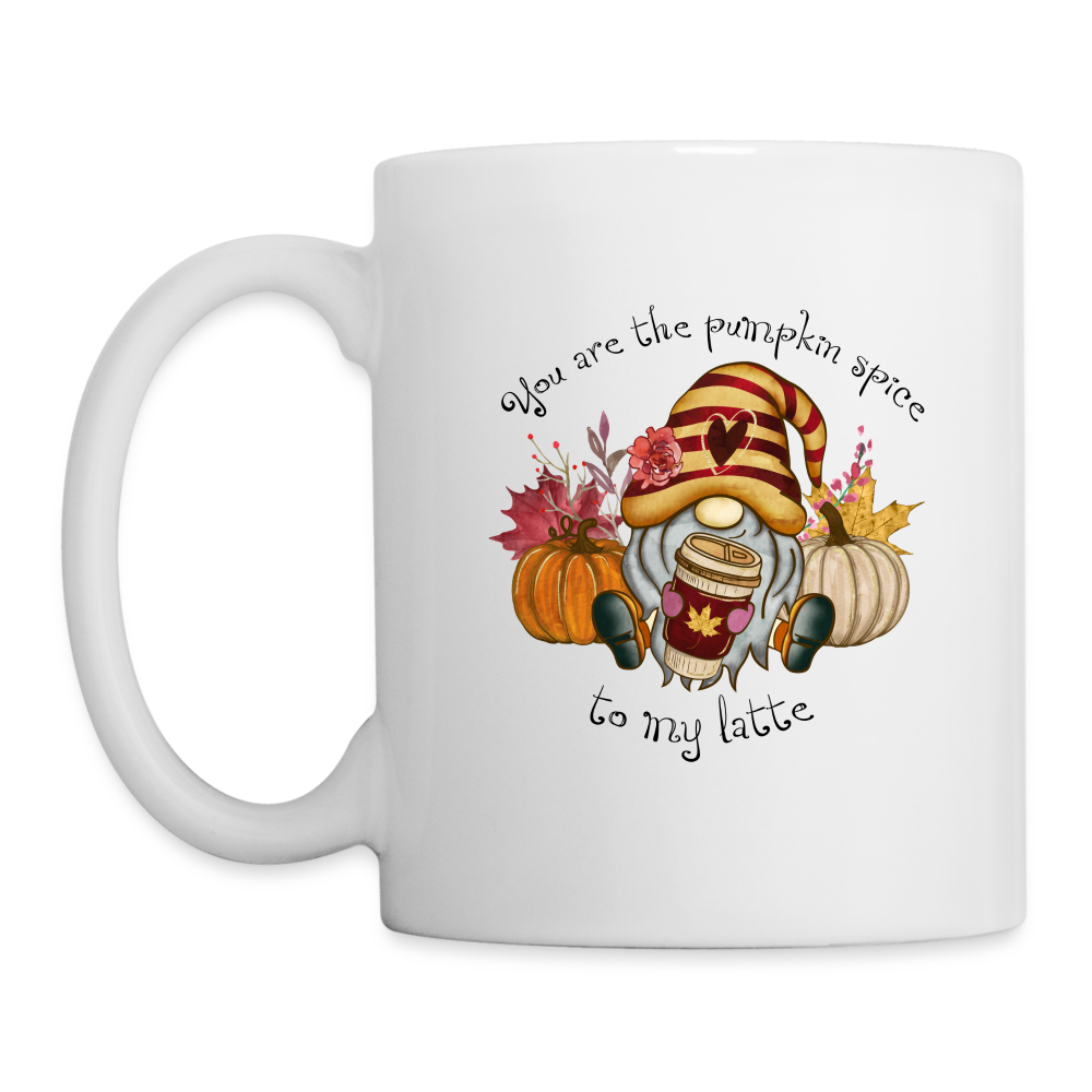 You Are The Pumpkin Spice To My Latte Mug - white