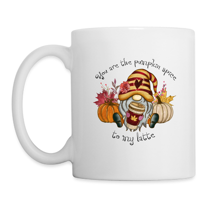 You Are The Pumpkin Spice To My Latte Mug - white