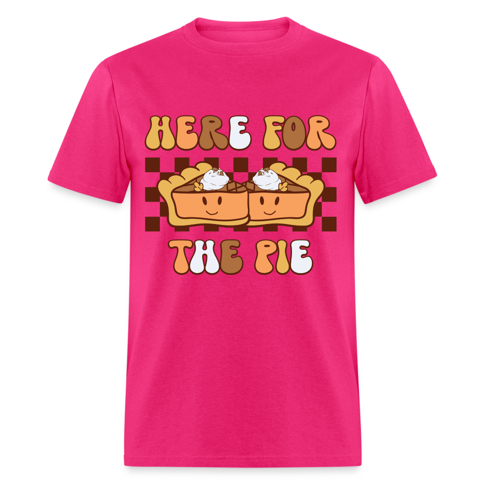 Here For The Pie - Holiday T-Shirt - fuchsia