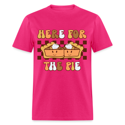 Here For The Pie - Holiday T-Shirt - fuchsia