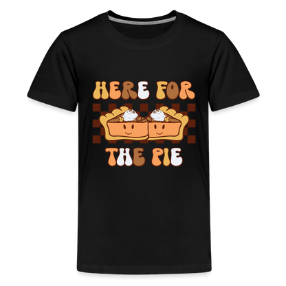 Here For The Pie - Holiday Kids T-Shirt - black