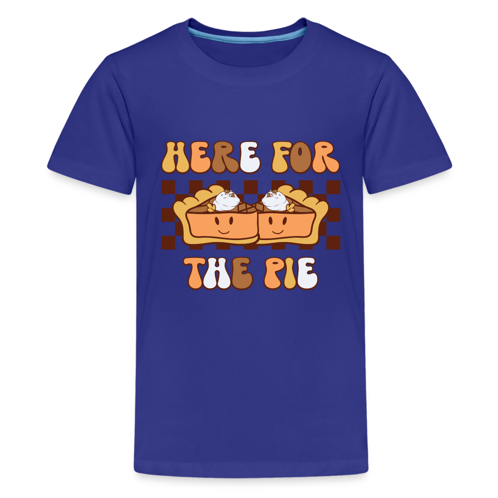 Here For The Pie - Holiday Kids T-Shirt - royal blue