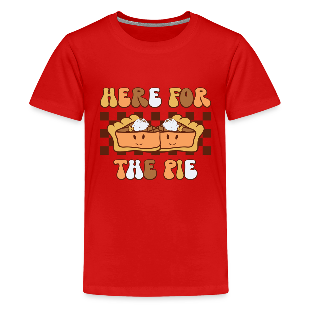 Here For The Pie - Holiday Kids T-Shirt - red