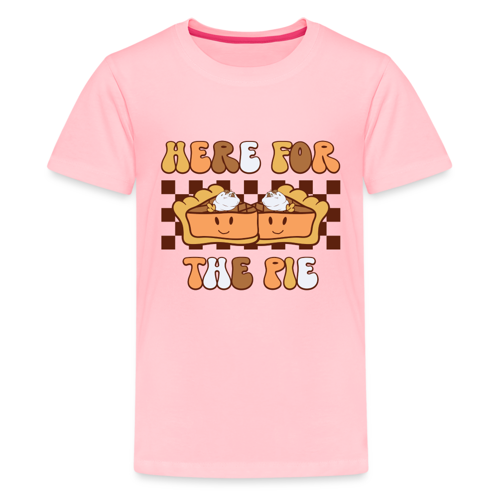 Here For The Pie - Holiday Kids T-Shirt - pink