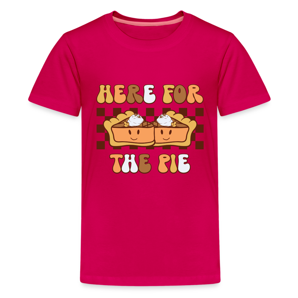 Here For The Pie - Holiday Kids T-Shirt - dark pink