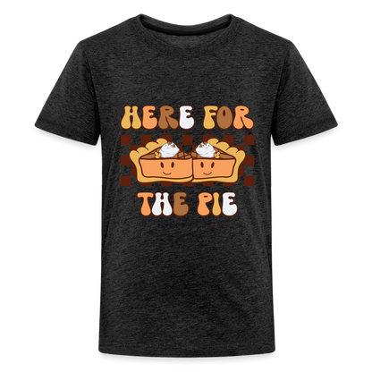 Here For The Pie - Holiday Kids T-Shirt - charcoal grey