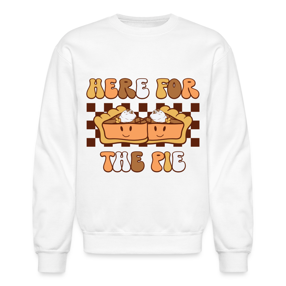 Here For The Pie - Holiday Sweatshirt - white