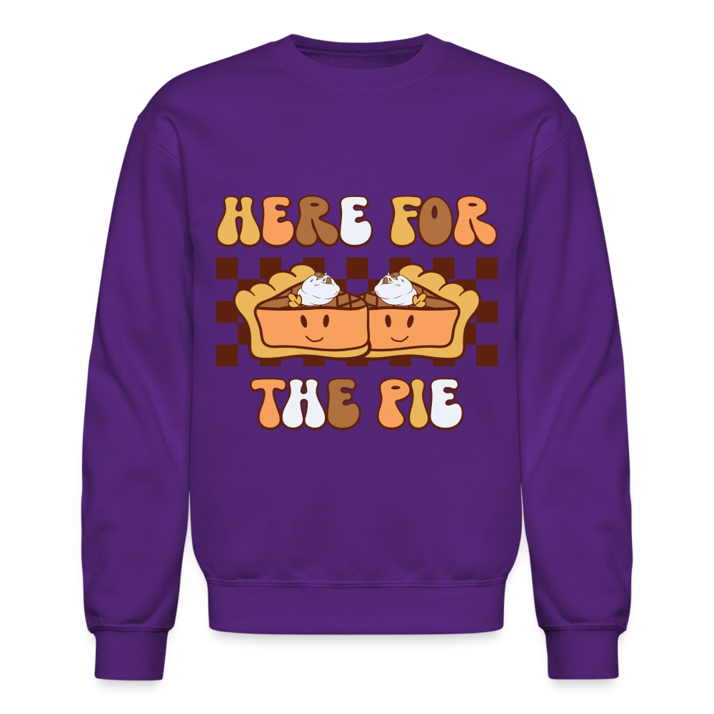 Here For The Pie - Holiday Sweatshirt - purple