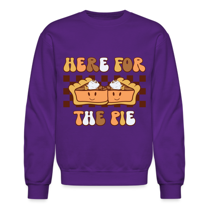 Here For The Pie - Holiday Sweatshirt - purple
