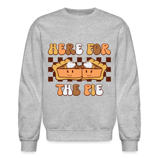 Here For The Pie - Holiday Sweatshirt - heather gray