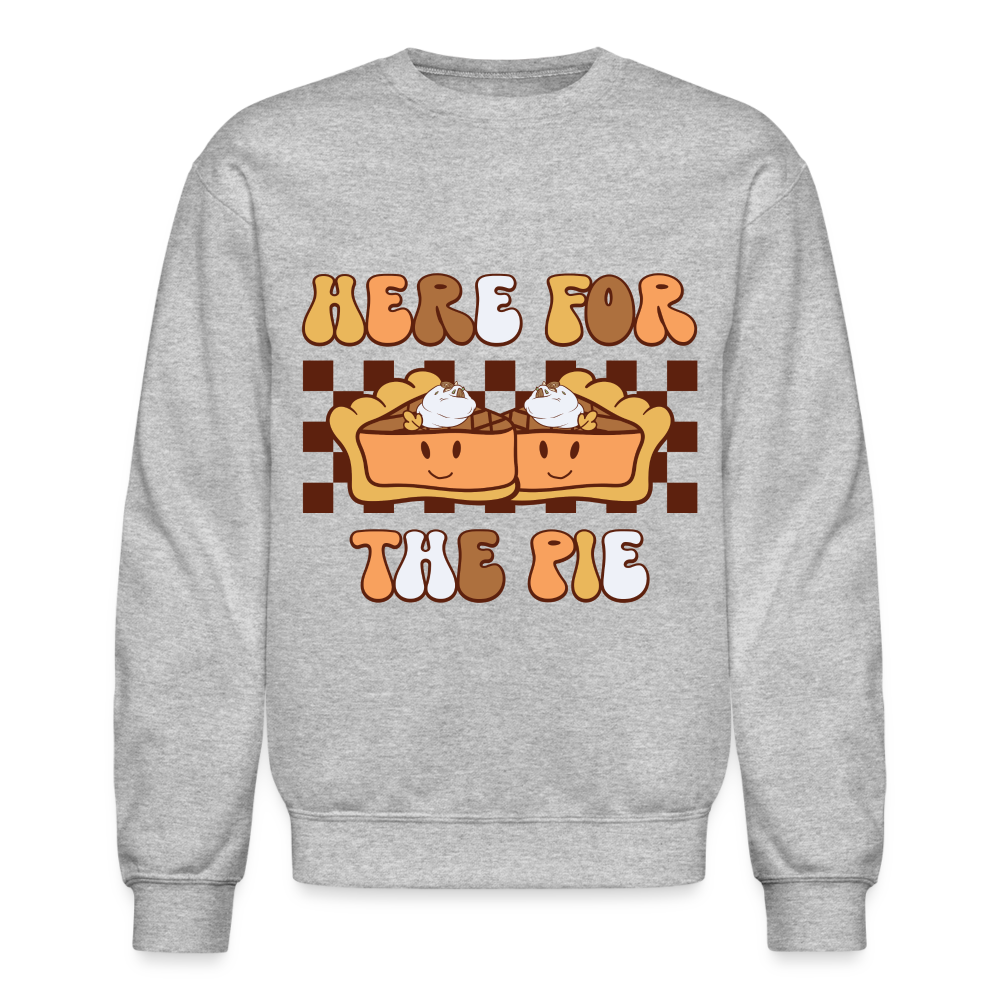 Here For The Pie - Holiday Sweatshirt - heather gray