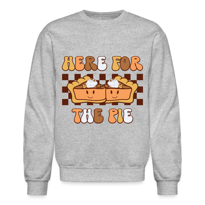 Here For The Pie - Holiday Sweatshirt - heather gray