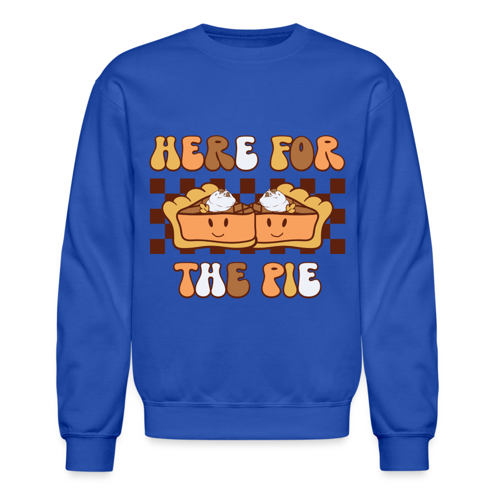 Here For The Pie - Holiday Sweatshirt - royal blue