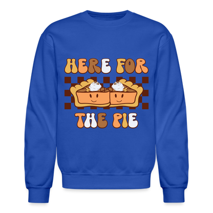 Here For The Pie - Holiday Sweatshirt - royal blue