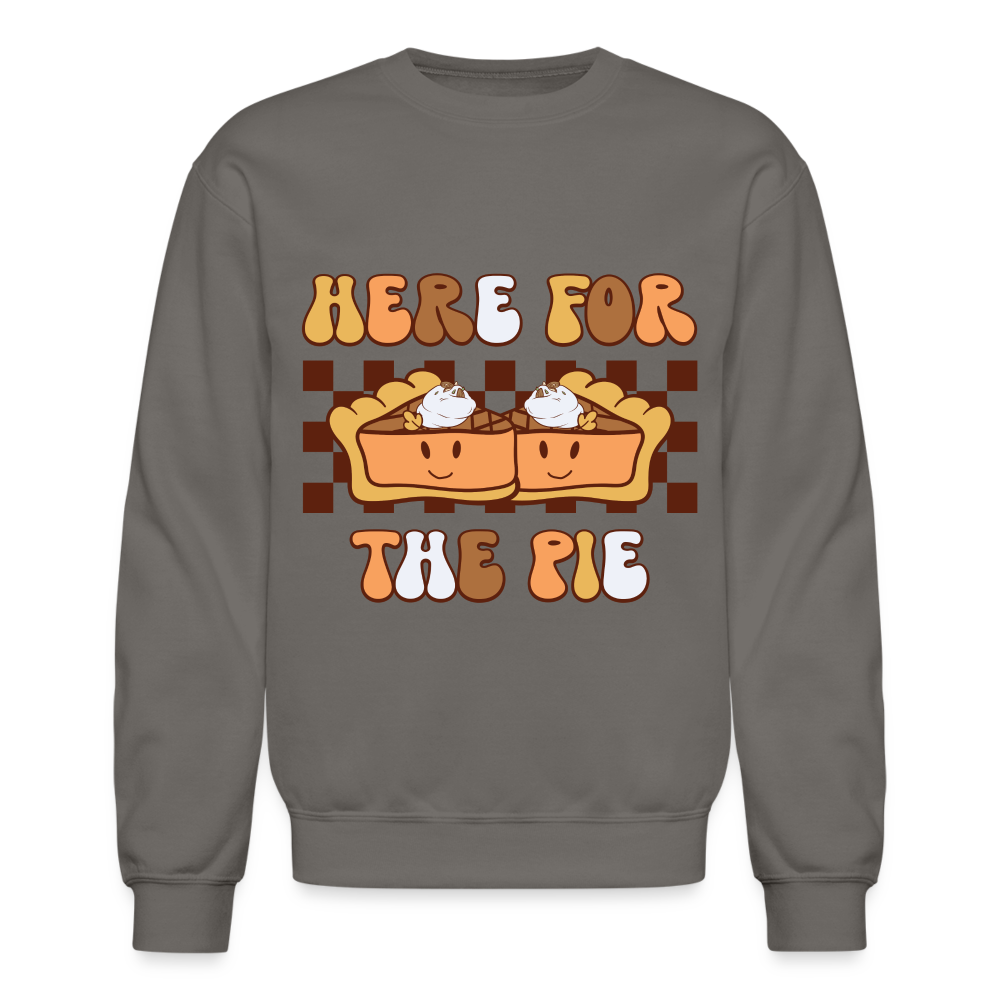 Here For The Pie - Holiday Sweatshirt - asphalt gray