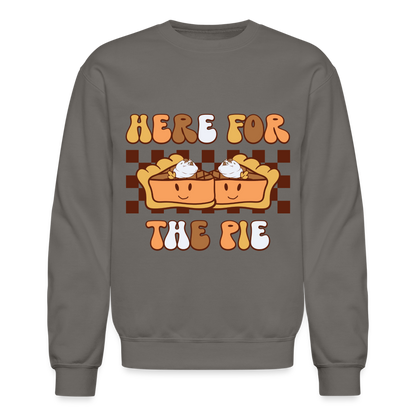 Here For The Pie - Holiday Sweatshirt - asphalt gray