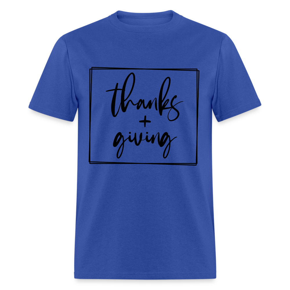 Thanks Giving T-Shirt - royal blue