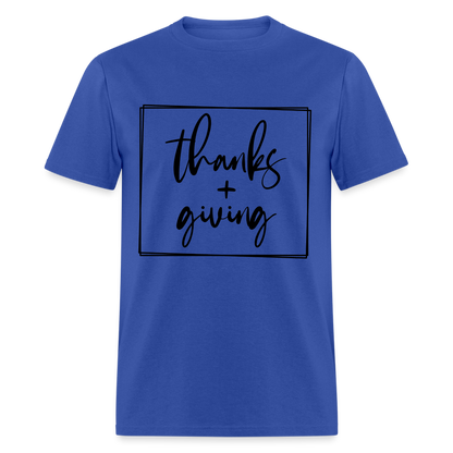 Thanks Giving T-Shirt - royal blue