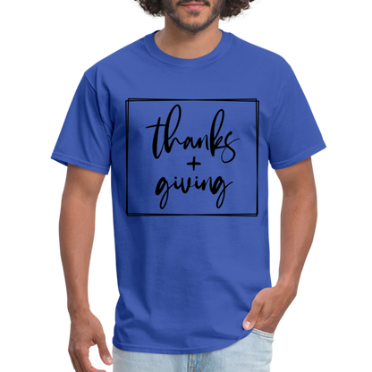 Thanks Giving T-Shirt - royal blue