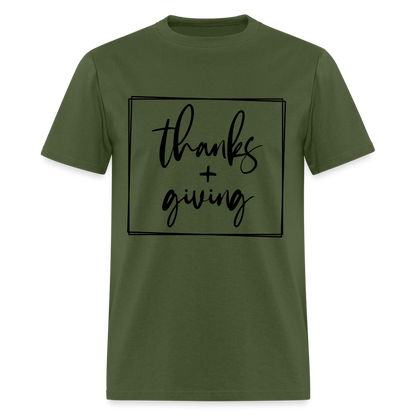 Thanks Giving T-Shirt - military green